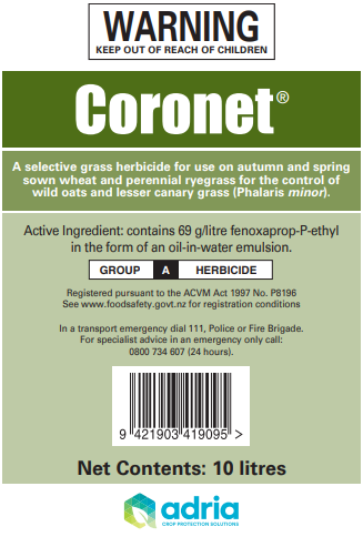 Coronet (10L) label