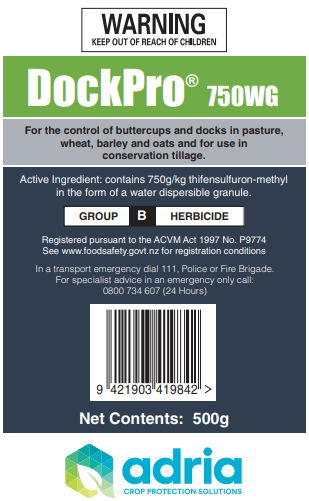 DockPro 750WG (500g) label