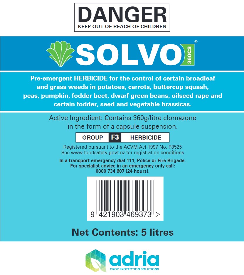 Solvo 360CS (5L) label